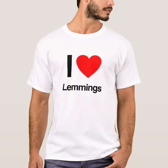 i love lemmings T-Shirt (Front)