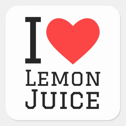 I love lemon juice square sticker