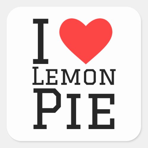 I love lemon pie square sticker