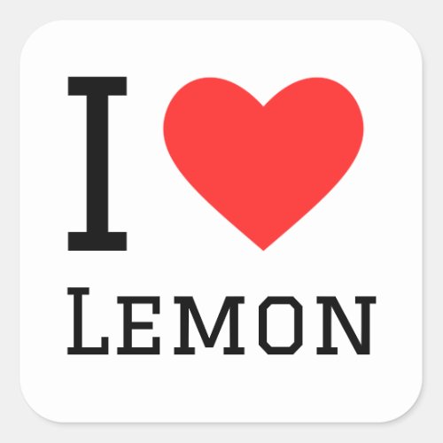 I love lemon square sticker