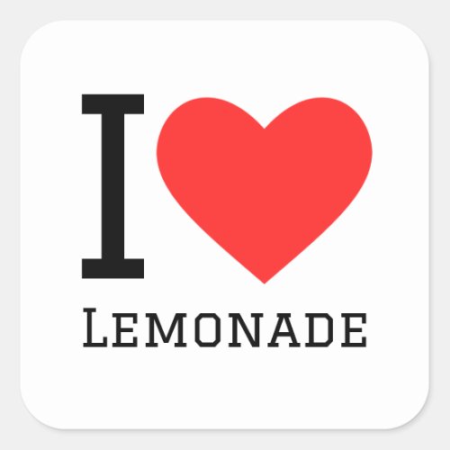 I love lemonade square sticker