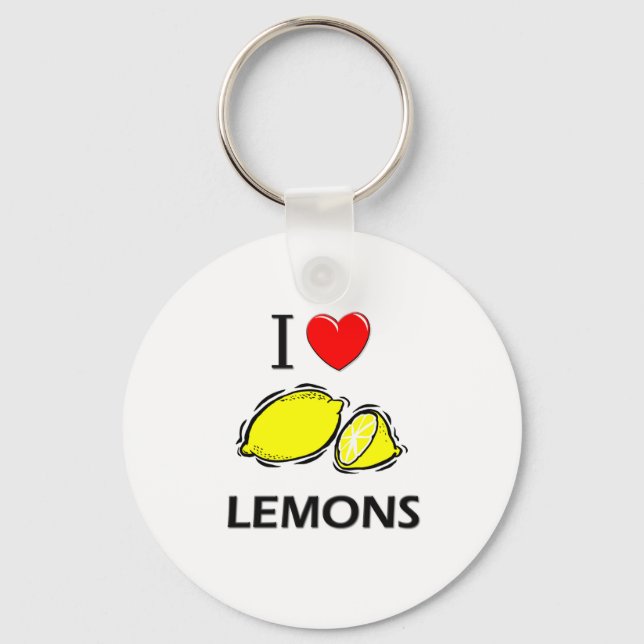 I Love Lemons Keychain (Front)