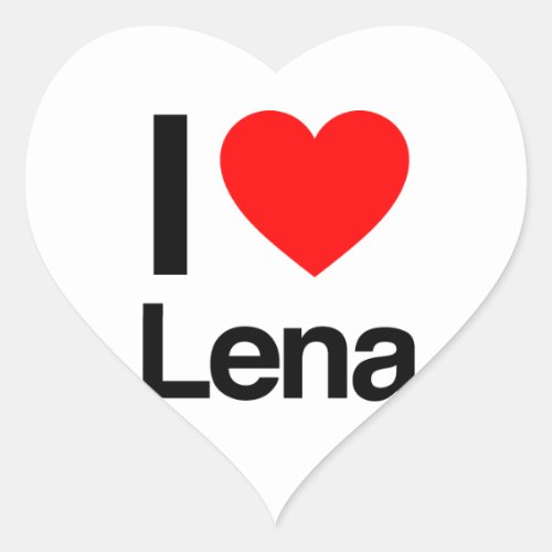 i love lena heart sticker