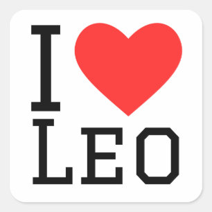 I love Leo Square Sticker