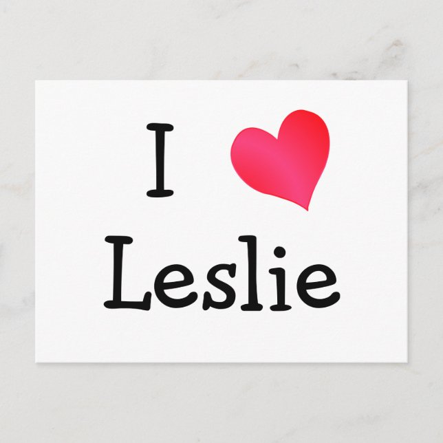 I Love Leslie Postcard (Front)
