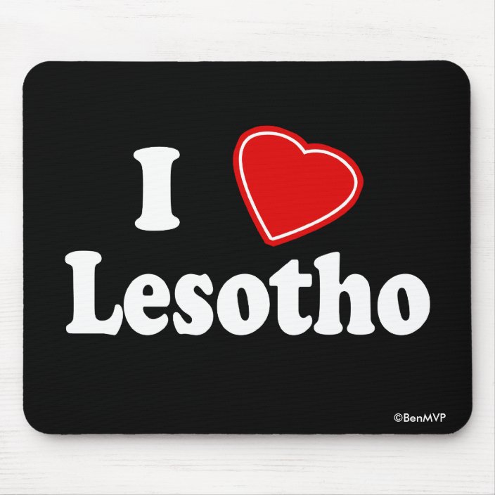 I Love Lesotho Mouse Pad
