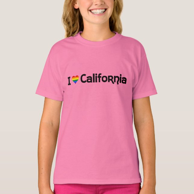 I love LGBT California state T-Shirt (Front)