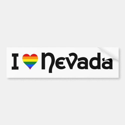 I love LGBT Nevada state Bumper Sticker