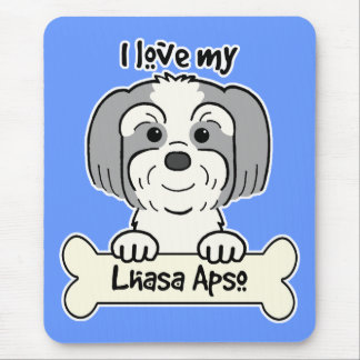 I Love Lhasa Apso Mouse Pad