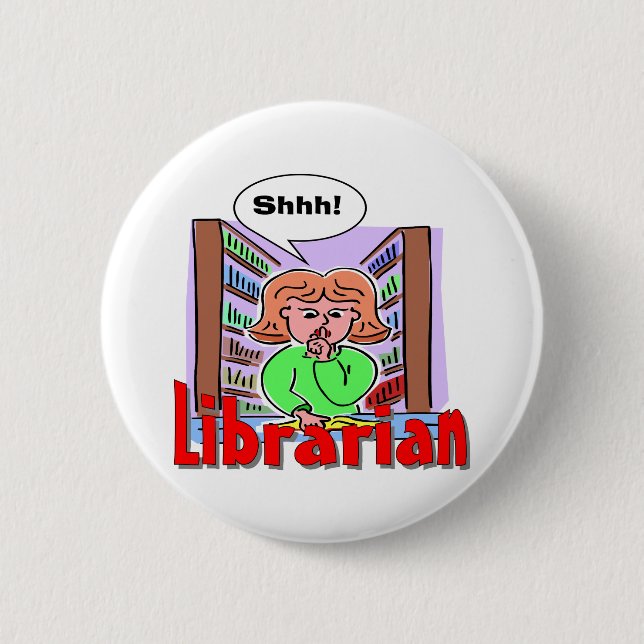 I Love Librarians Button (Front)