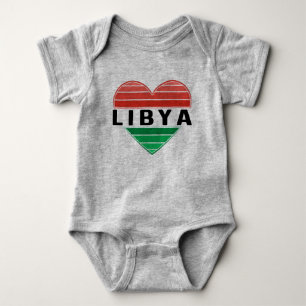 I Love Libya, Libyan Heart Baby Bodysuit