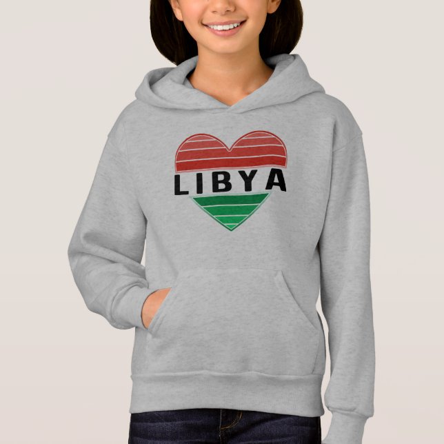 I Love Libya, Libyan Heart Hoodie (Front)