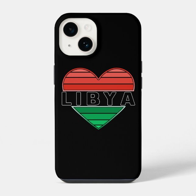 I Love Libya, Libyan Heart Iphone Case (Back)