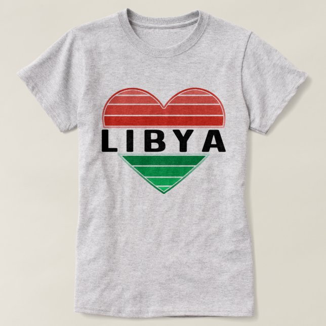 I Love Libya, Libyan Heart T-Shirt (Design Front)