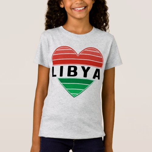 I Love Libya Libyan Heart T_Shirt
