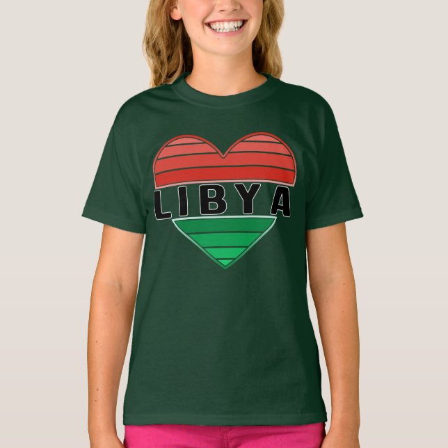 I Love Libya, Libyan Heart T-Shirt (Front)