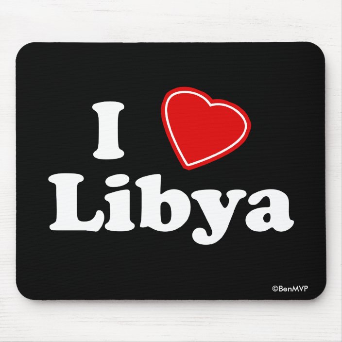 I Love Libya Mouse Pad