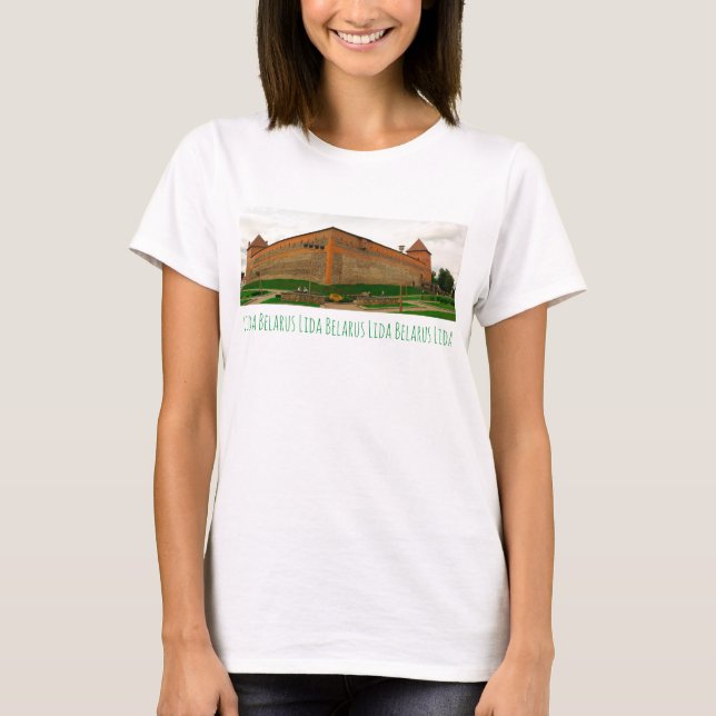 I Love Lida Belarus Architecture Castle T-Shirt (Front)