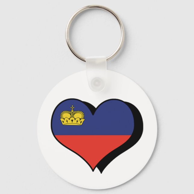 I Love Liechtenstein Keychain (Front)