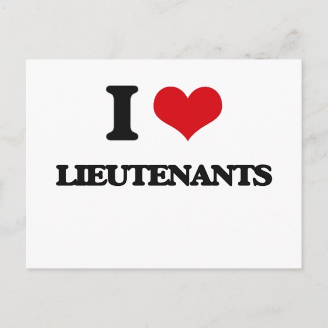 I Love Lieutenants Postcard (Front)
