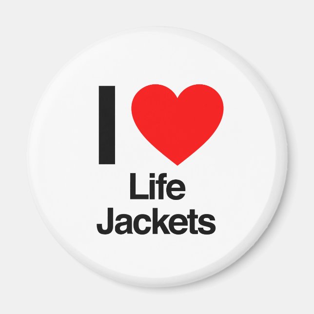 i love life jackets magnet (Front)