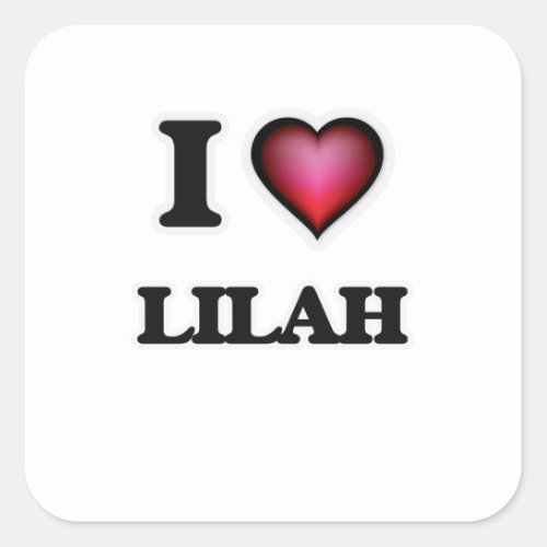 I Love Lilah Square Sticker