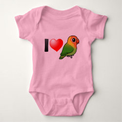 I Love Lilian's Lovebirds Baby Jersey Bodysuit