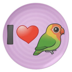 I Love Lilian's Lovebirds Plate