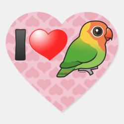 I Love Lilian's Lovebirds Heart Sticker