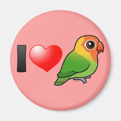 I Love Lilian's Lovebirds Round Magnet