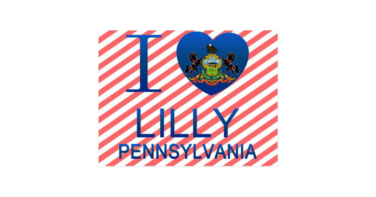 I Love Lilly, PA Postcard