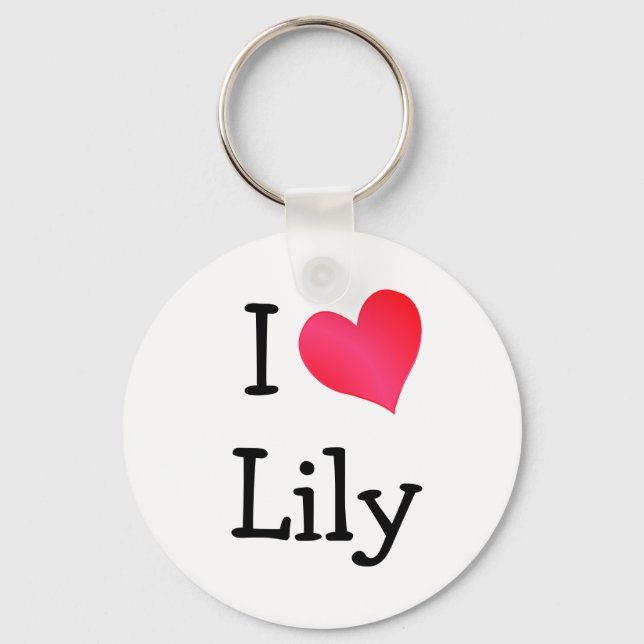 I Love Lily Keychain (Front)