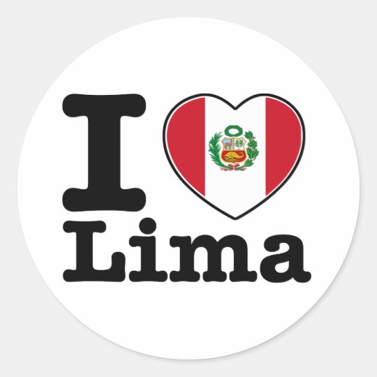 I love Lima Classic Round Sticker