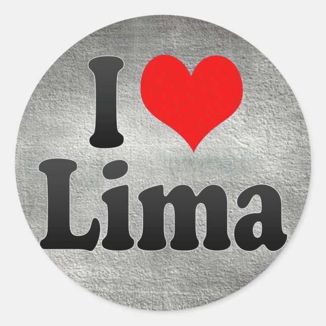 I Love Lima, Peru Classic Round Sticker (Front)