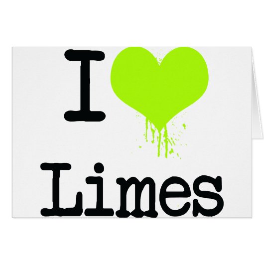 I Love Limes Cards (Front Horizontal)