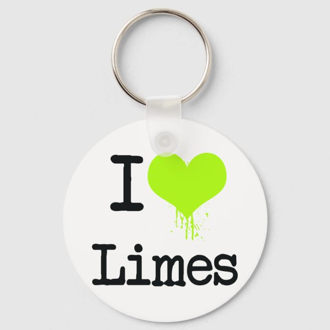 I Love Limes Keychain (Front)