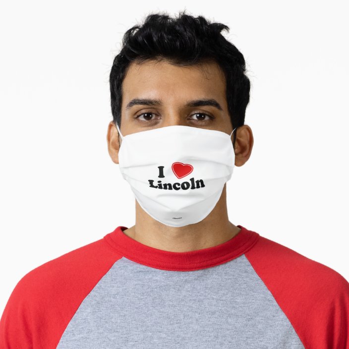 I Love Lincoln Cloth Face Mask