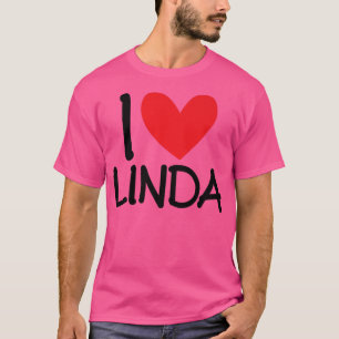 I Love Linda Name Heart Personalized Men Guy BFF F T-Shirt
