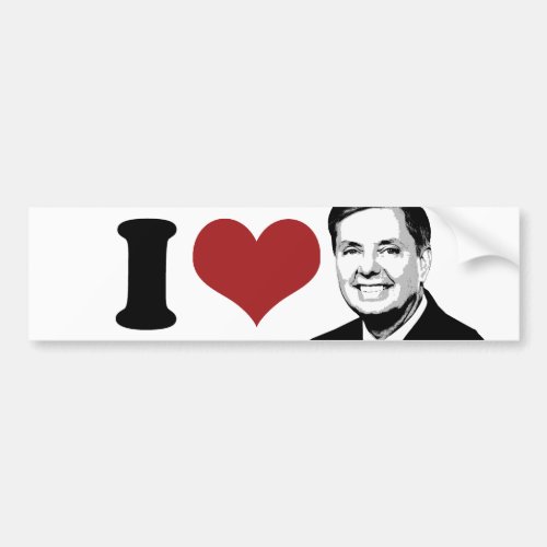 I Love Lindsey Graham for President Bumper __png Bumper Sticker