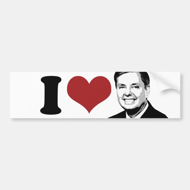 I Love Lindsey Graham for President Bumper --.png Bumper Sticker (Front)
