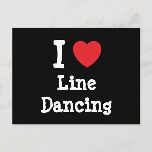 I love Line Dancing heart custom personalized Postcard
