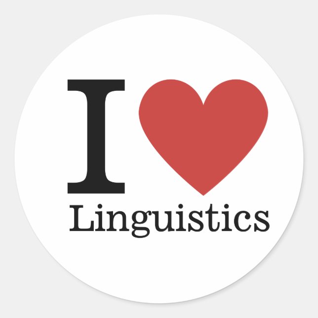 I ❤️ Love Linguistics STICKER (Front)