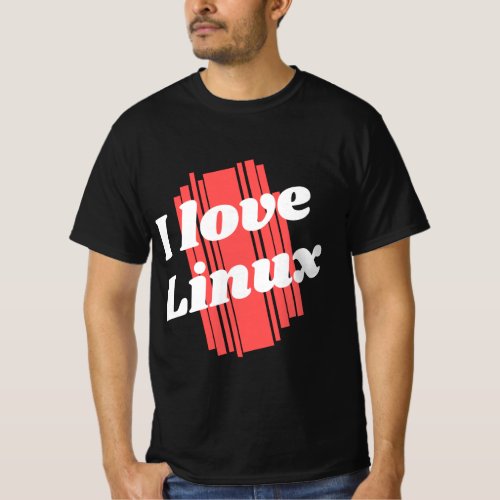 I love Linux Computer Software T_Shirt