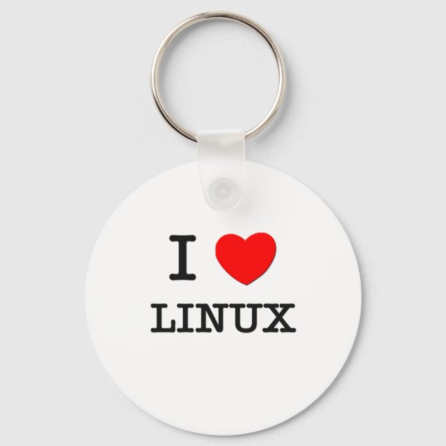 I LOVE LINUX KEYCHAIN (Front)