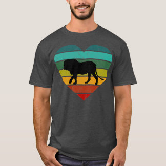 I Love Lion Retro Heart T-Shirt