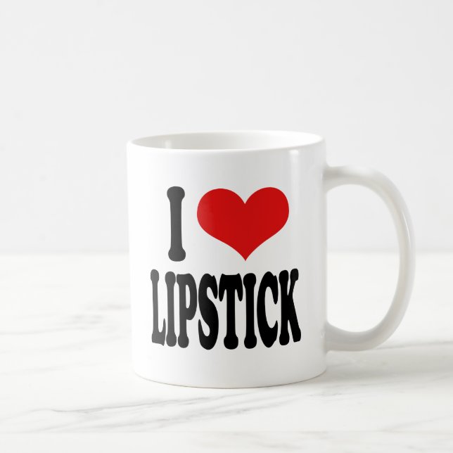 I Love Lipstick Coffee Mug (Right)