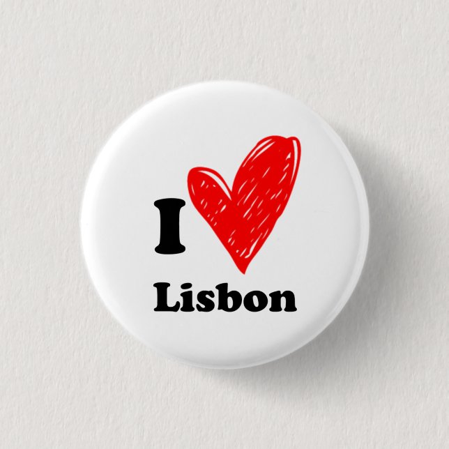 I love Lisbon Button (Front)