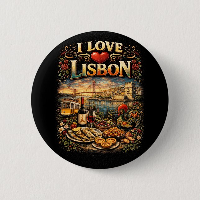 I Love Lisbon Button (Front)