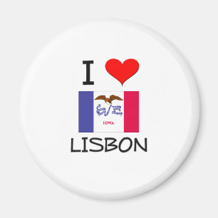 I Love LISBON Iowa Magnet