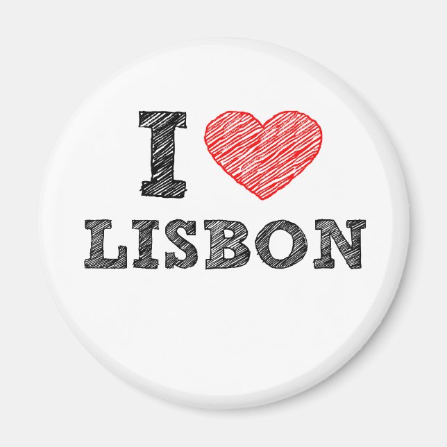 I Love Lisbon Magnet (Front)